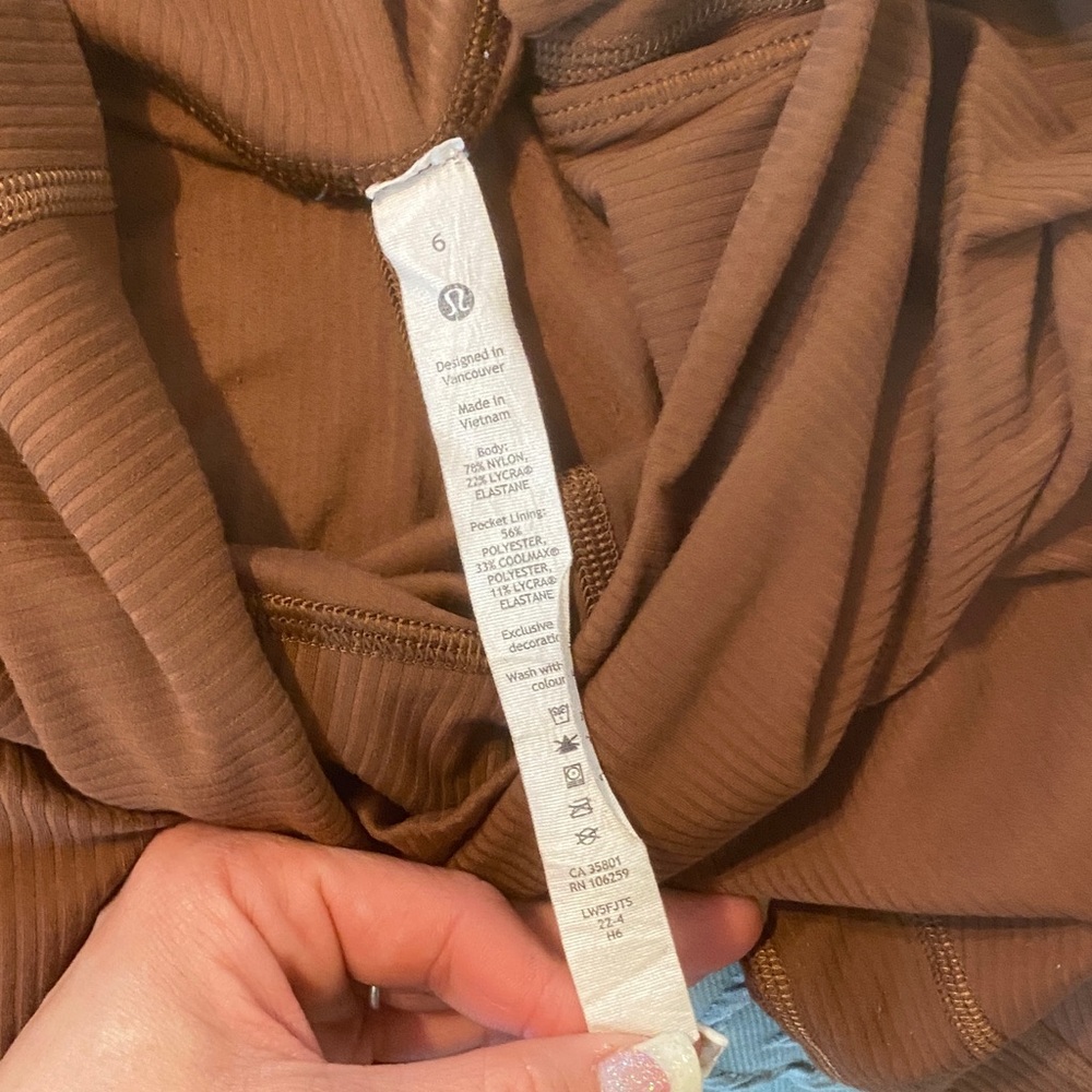 Lululemon Align Ribbed High-Rise Pant 25” Java - Picture 3 of 16